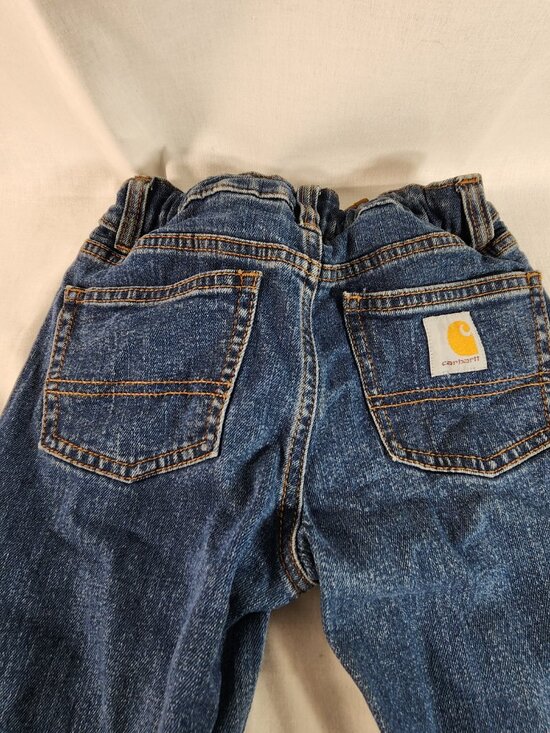 Carhartt Other - Carhartt Kids Jeans Size 6 Adjustable Waist Dark Wash Denim Unisex Stretch Waist